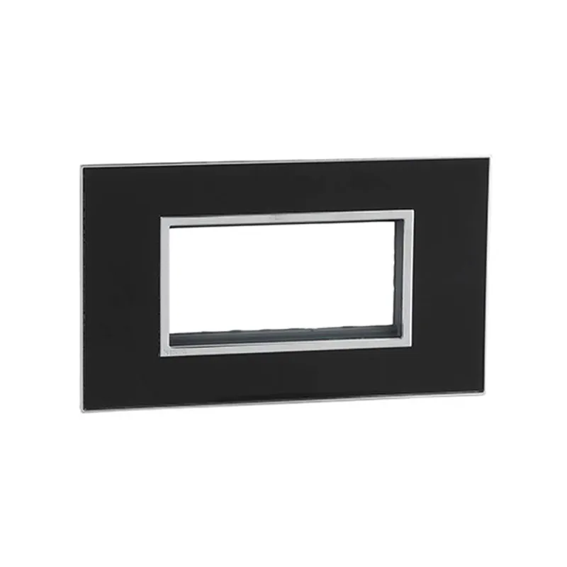 ليجراند - غطاء مع إطار Arteor، هندي، 4 موديول، مربع، Mirror Black