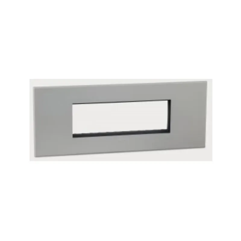 ليجراند - غطاء مع إطار Arteor، هندي، 6 موديول، مربع، Pearl Aluminium