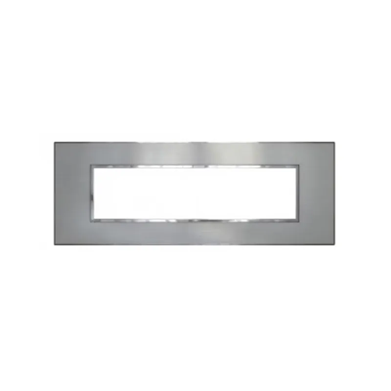 ليجراند - غطاء مع إطار Arteor، هندي، 8 موديول، مربع، Stainless Steel