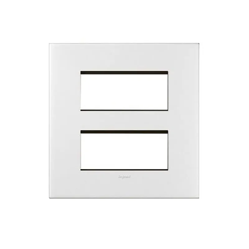 ليجراند - غطاء مع إطار Arteor، هندي، 2x4 موديول، مربع، White