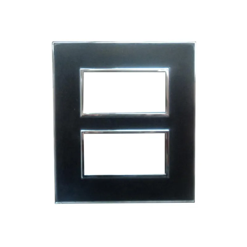 ليجراند - غطاء مع إطار Arteor، هندي، 2x4 موديول، مربع، Mirror Black