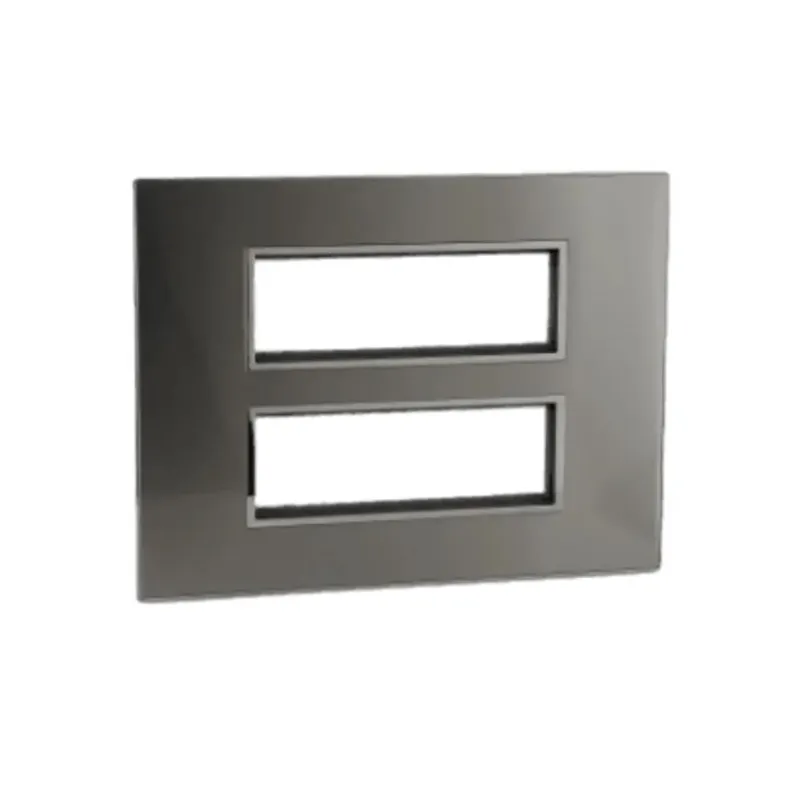 ليجراند - غطاء مع إطار Arteor، هندي، 2x6 موديول، مربع، Stainless Steel