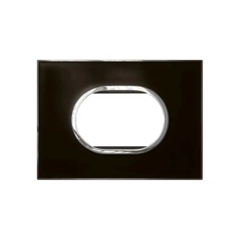 ليجراند - غطاء مع إطار Arteor، هندي، 3 موديول، دائري، Mirror Black