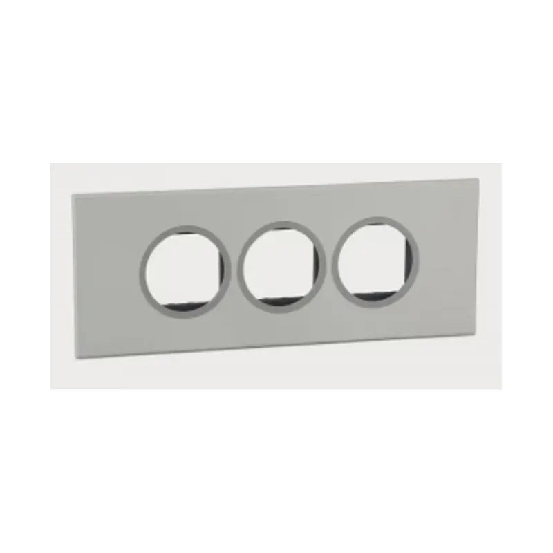 ليجراند - غطاء مع إطار Arteor، هندي، 6 موديول، دائري، Pearl Aluminium