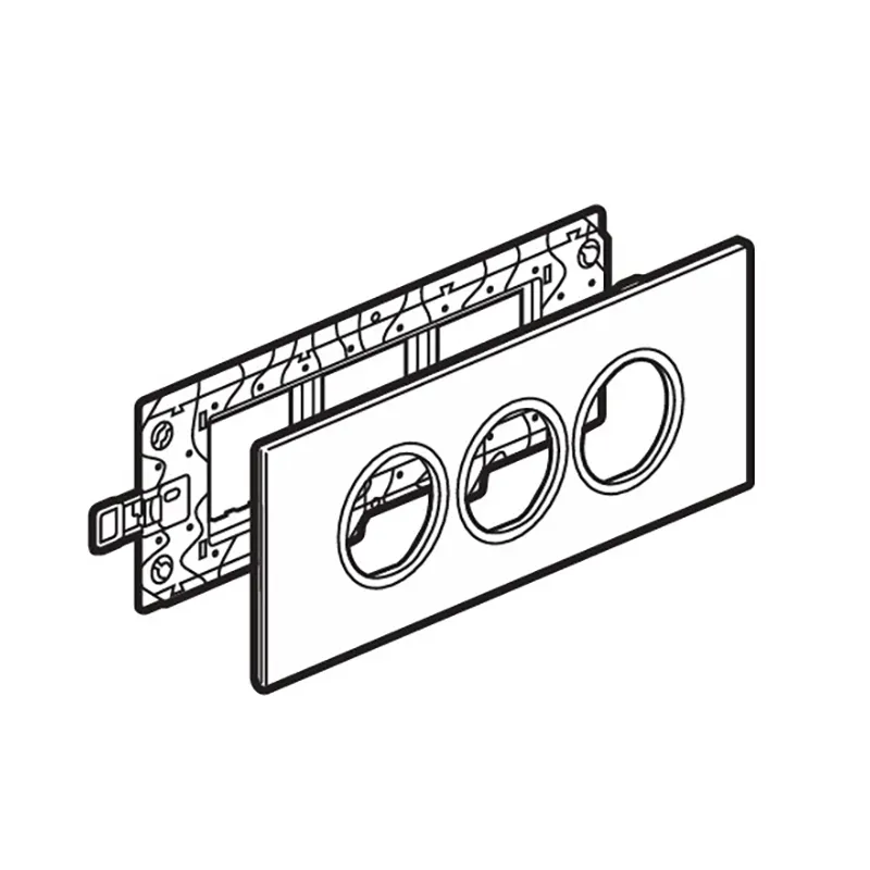 ليجراند - غطاء مع إطار Arteor، هندي، 6 موديول، دائري، Graphite
