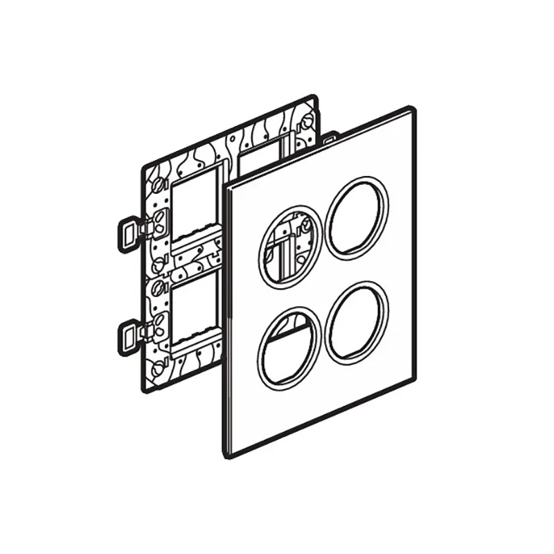 ليجراند - غطاء مع إطار Arteor، هندي، 2x4 موديول، دائري، Graphite