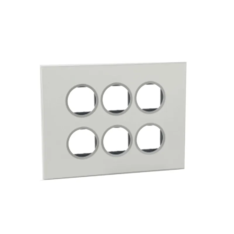 ليجراند - غطاء مع إطار Arteor، هندي، 2x6 موديول، دائري، Pearl Aluminium