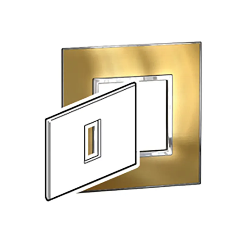 ليجراند - لوحة Arteor، إيطالية/أمريكية، 1 موديول، مربع، Gold Brass