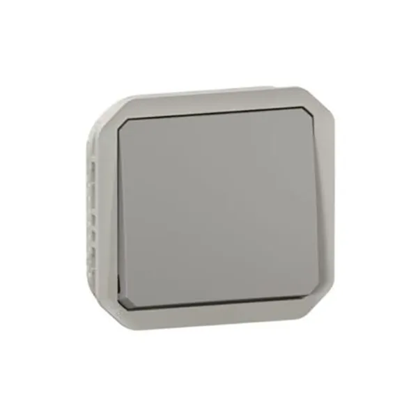 ليجراند - مفتاح Plexo، IP55، فتحة،خط 2، 10AX 250V، آلية، رمادي