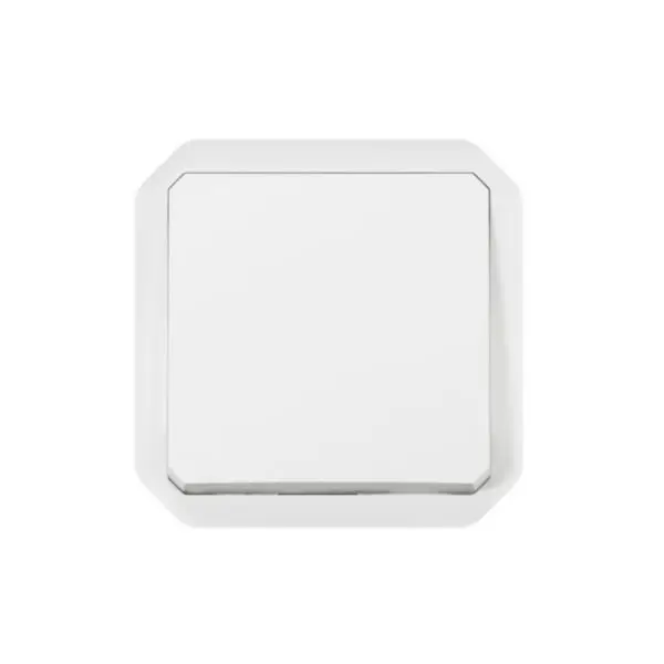 ليجراند - زر ضغط Plexo، IP55، تلامس مفتوح، 10A 250V، آلية، أبيض