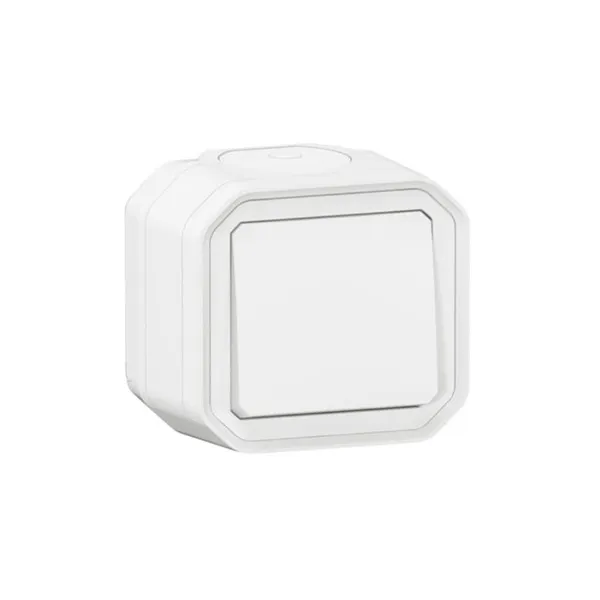 ليجراند - مفتاح Plexo، IP55، فتحة،خط 2، 10A 250V، تركيب سطحي، أبيض