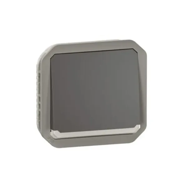 ليجراند - زر ضغط Plexo، IP55، تحويل + مؤشر، 10A 250V، آلية، أنثراسايت