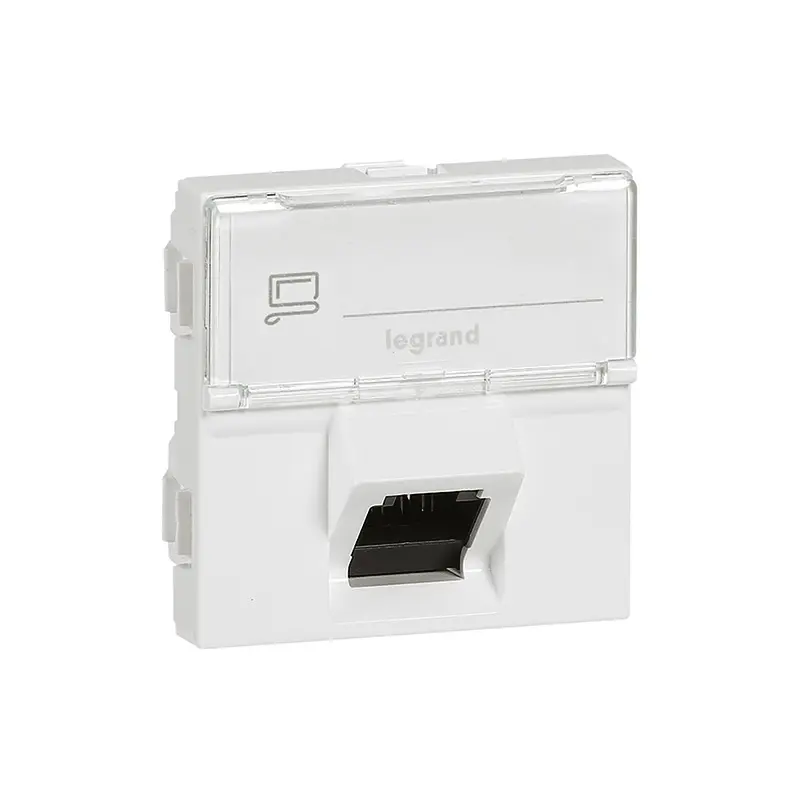 ليجراند - مقبس RJ45 Mosaic، 45°، Category 6A STP، 2 موديول، White