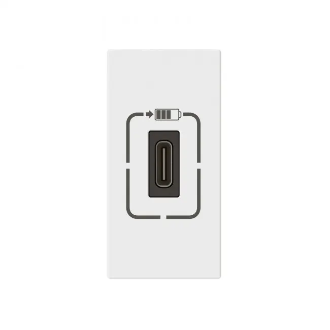 ليجراند - فيش USB - نوع C - موزايك - 1 موديول - 1.5 أمبير - 5 فولت - لون أبيض
