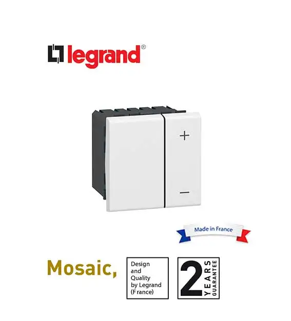 ليجراند - مفتاح ديمر - 600 واط - 2 موديول - أبيض