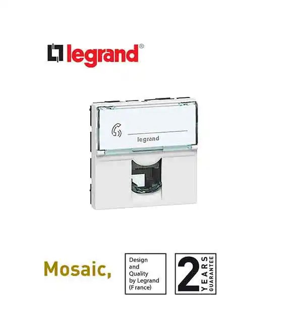 ليجراند - مقبس انترنت RJ 45 - Cat .6A UTP - أبيض - 2 موديل - ألومنيوم