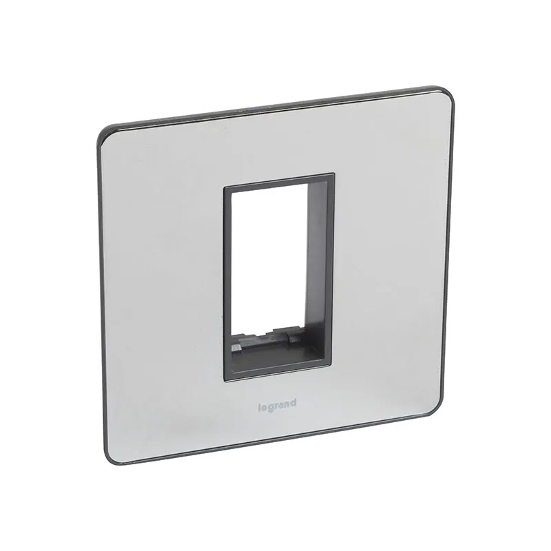 ليجراند - لوحة أمامية Synergy Sleek، مفرد، لآلية Arteor 1 موديول، Polished Stainless Steel