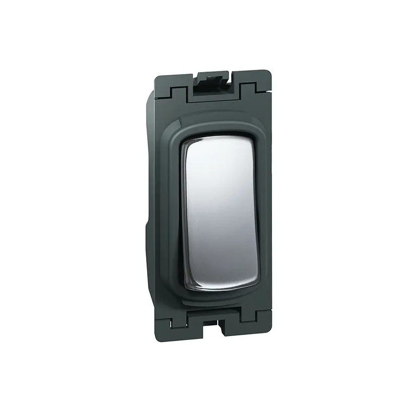 ليجراند - مفتاح Grid Module Synergy، خط 2، مركز إيقاف قابل للسحب، 20 AX، 250 V~، SD Polish Stainless Steel