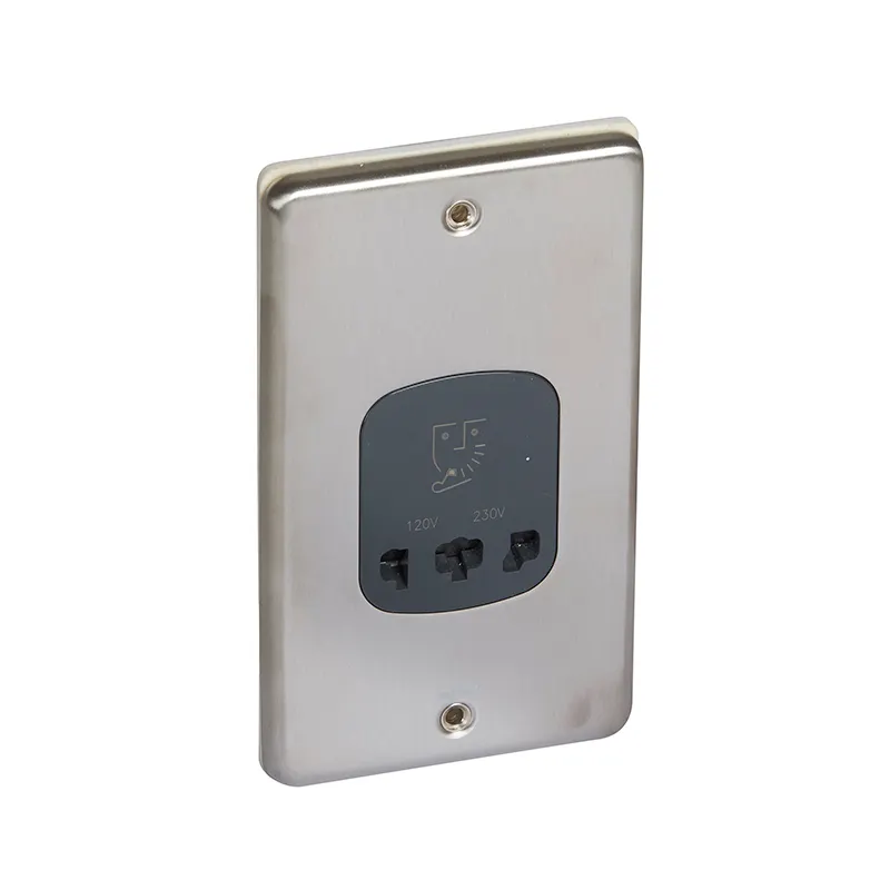 ليجراند - مخرج مقبس حلاقة Synergy Authentic، 240-115V، Brushed Stainless Steel