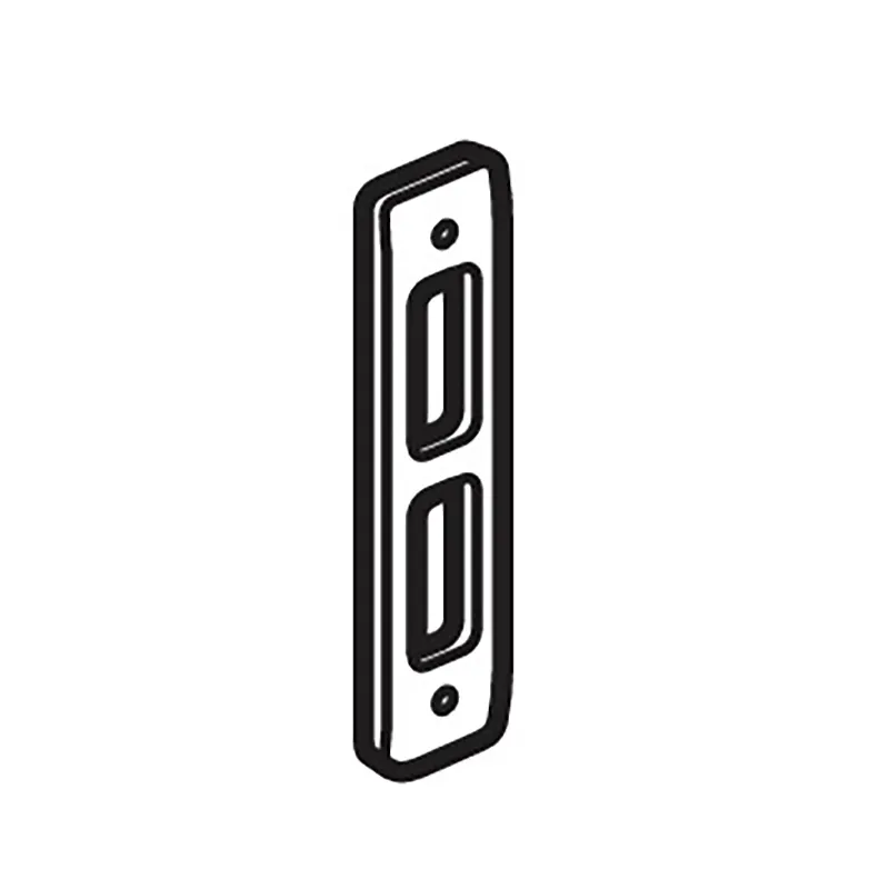 ليجراند - لوحة أمامية Synergy Authentic، مزدوج، 2 موديول، Architrave، Brushed Stainless Steel