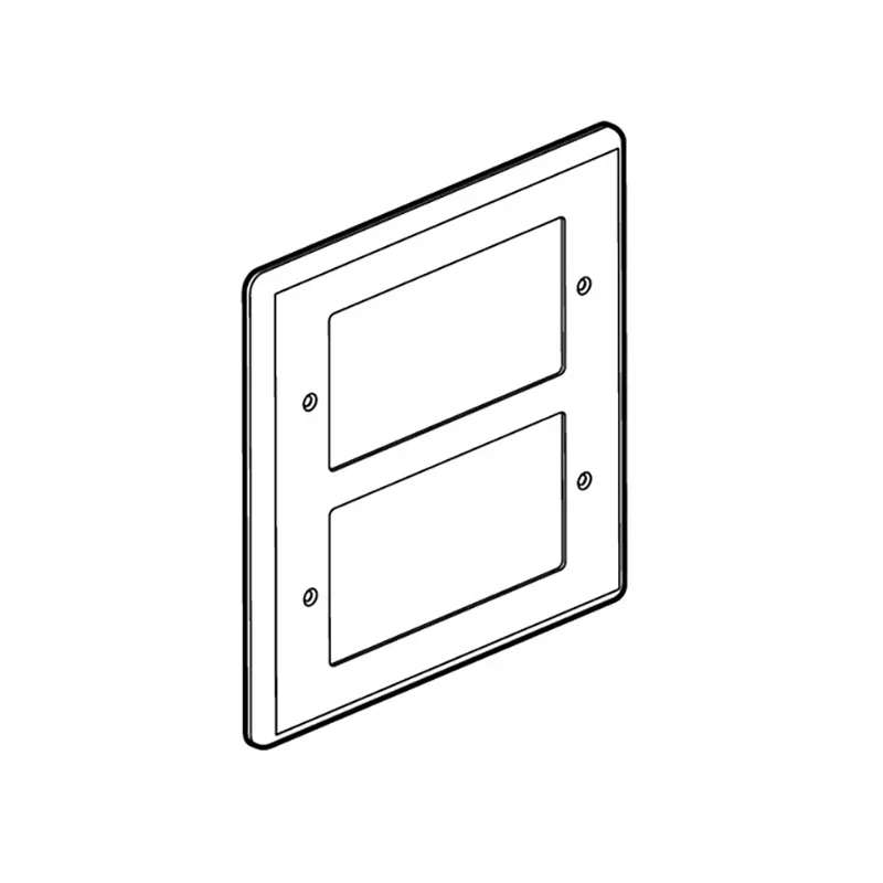 ليجراند - لوحة أمامية Synergy Authentic، 2x2 مزدوج، لـ 8 موديول، Polished Stainless Steel