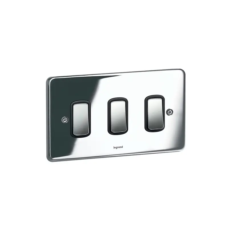 ليجراند - لوحة أمامية Synergy Authentic، مزدوج، 3 موديول، Polished Stainless Steel