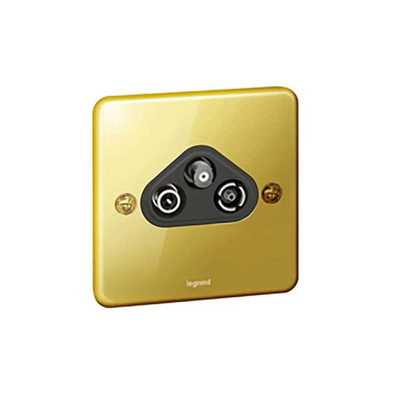 ليجراند - مقبس TV-R-SAT Synergy Authentic، Glossy Gold