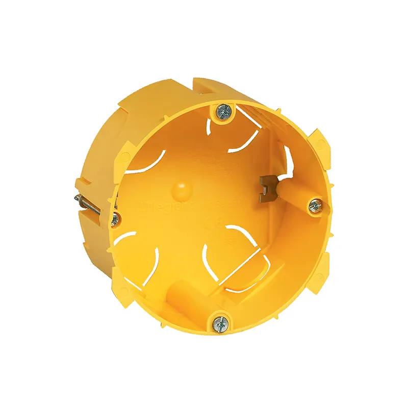 ليجراند - علبة تركيب Batibox، مفرد، لمقابس 20A/32A، Ø85mm، عمق 50mm، تثبيت بالبراغي، جدران جافة