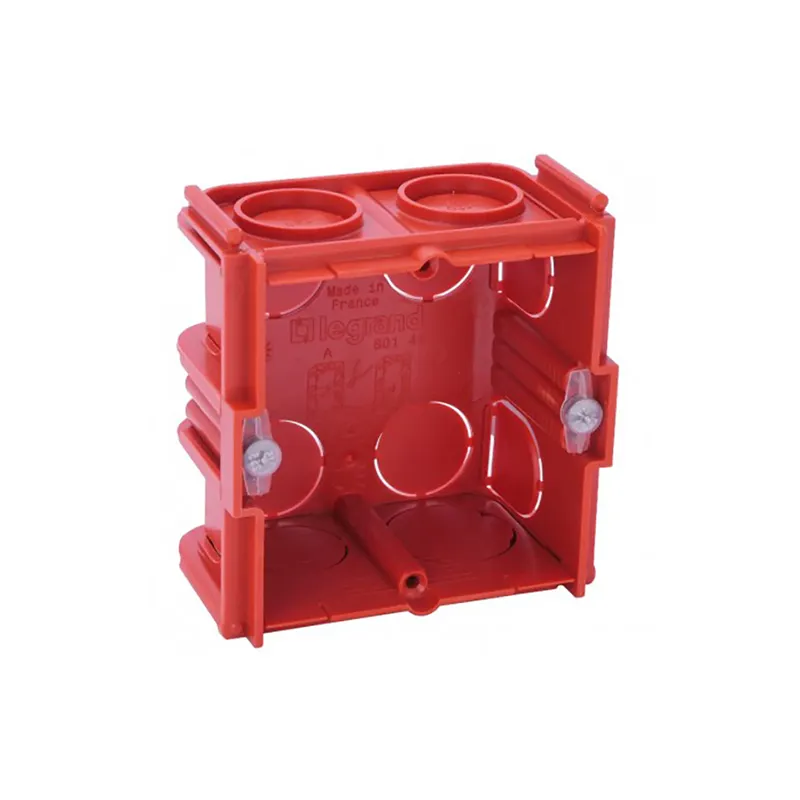 ليجراند - علبة تركيب Batibox، مفرد، عمق 40mm، 71x71mm، أحمر، بناء