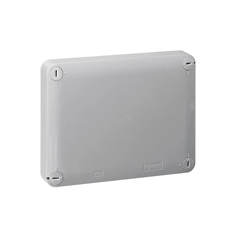 ليجراند - علبة التوصيل Plexo، 20 فتحة، IP55، 155x110x74mm، مستطيل، Grey/Red