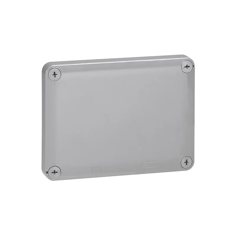 ليجراند - علبة التوصيل Plexo، 10 فتحة، IP55، 155x110x74mm، مستطيل، Grey/Red