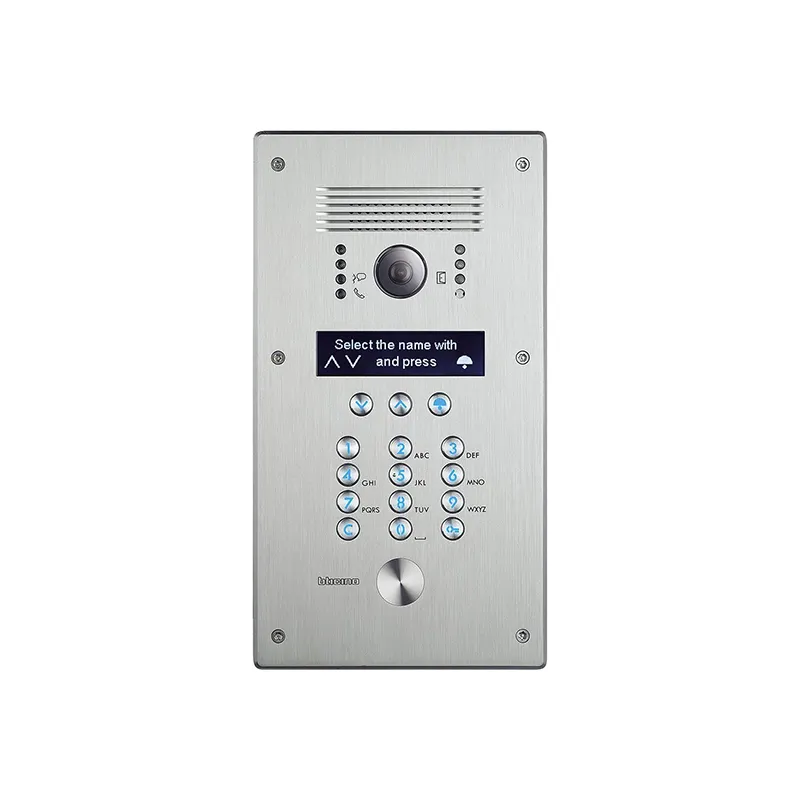 ليجراند - لوحة دخول رقمية Monobloc BTicino، Linea 300، 2 أسلاك، تشطيب Inox