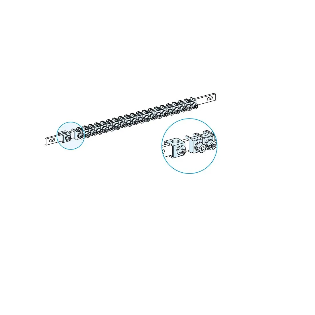 شنايدر - إكسسوار لوحة خدمة - EARTH BAR 35²/40 CLAMPS L450 LINERGY TB