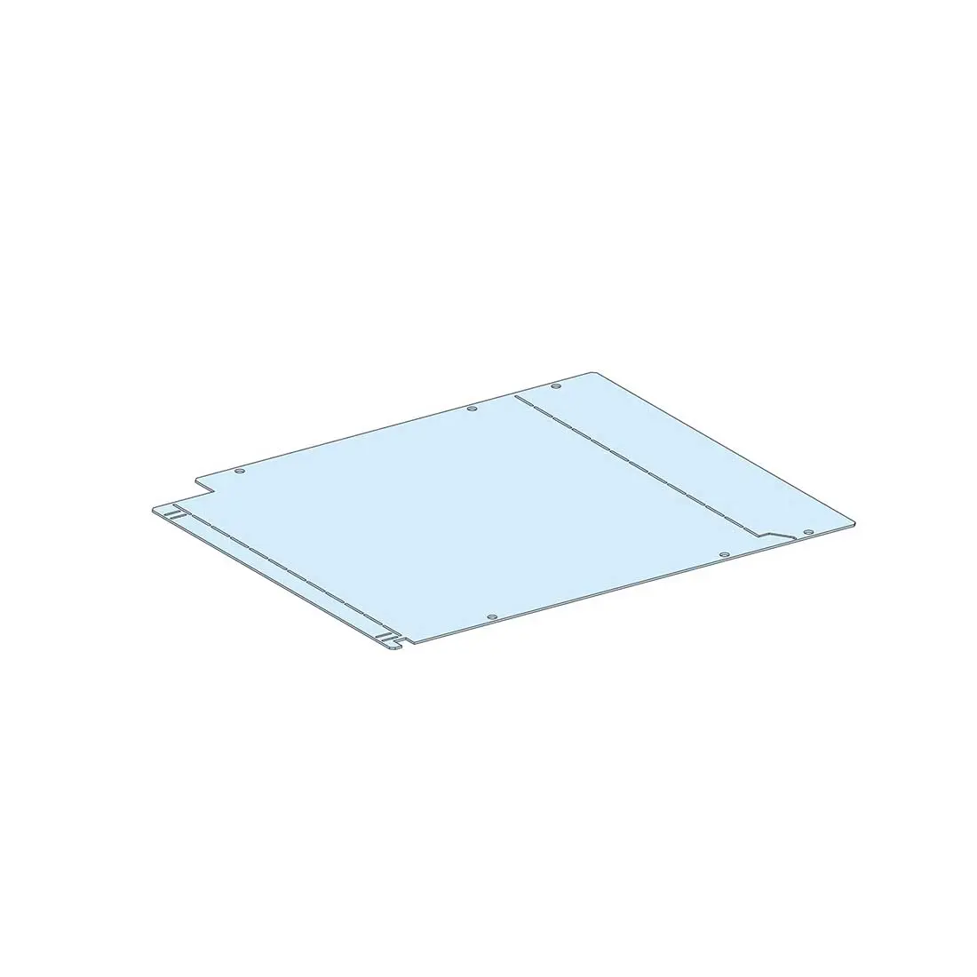 شنايدر - إكسسوار لوحة خدمة - PLAIN BARRIER FOR BOTTOM HORIZONTAL BUSBARS, W = 800 MM, D = 400 MM