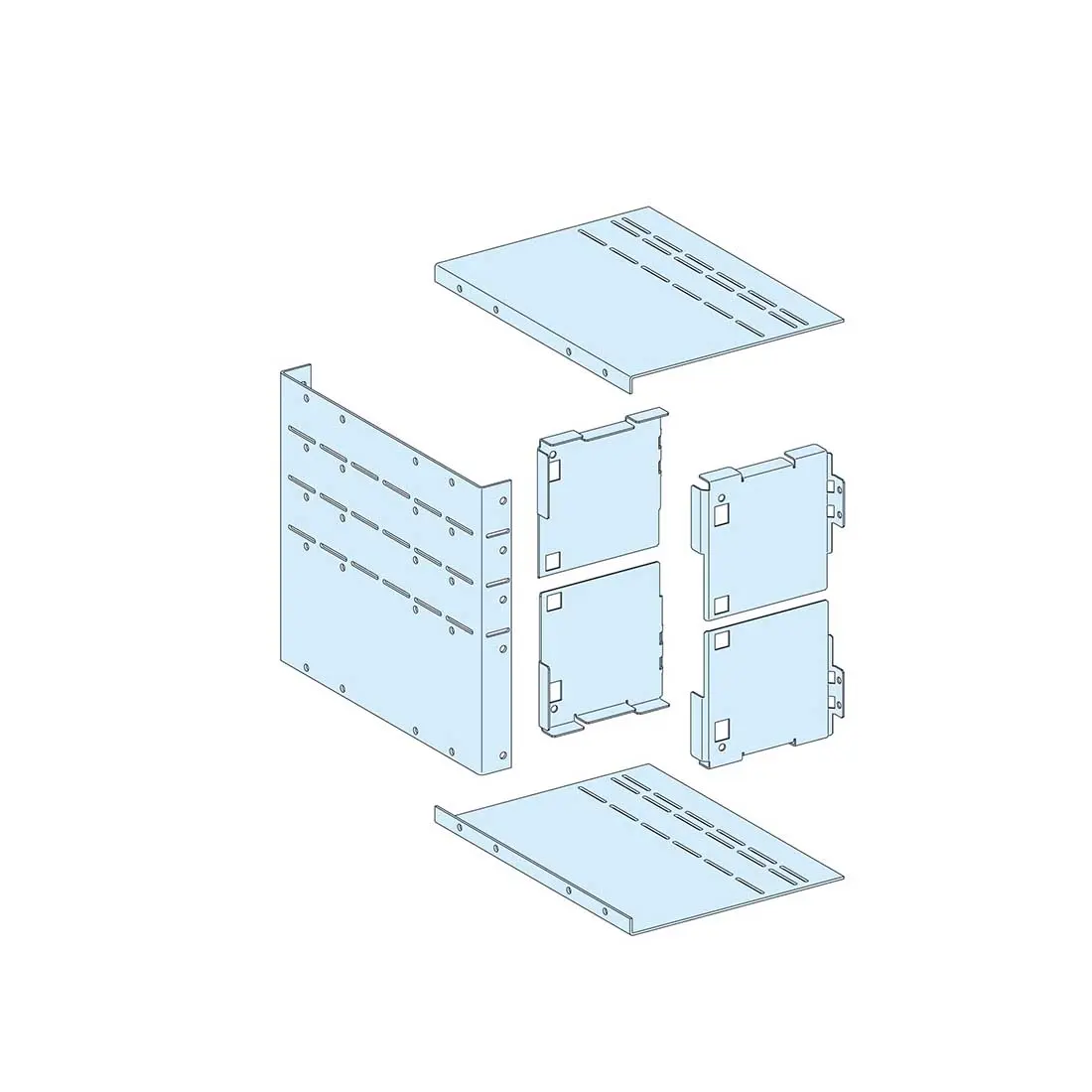 شنايدر - إكسسوار لوحة خدمة - FORM 4B COVER FOR CONNECTION TRANSFER ASSEMBLY IN DUCT FOR 3 TO 5 MODULES