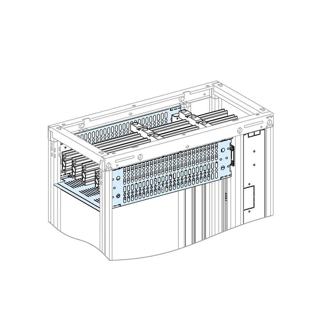 شنايدر - إكسسوار لوحة خدمة - FORM 2 COVER FOR HORIZONTAL BUSBARS LGYE 2500A OR BS 3200A, W650 MM, D600 MM