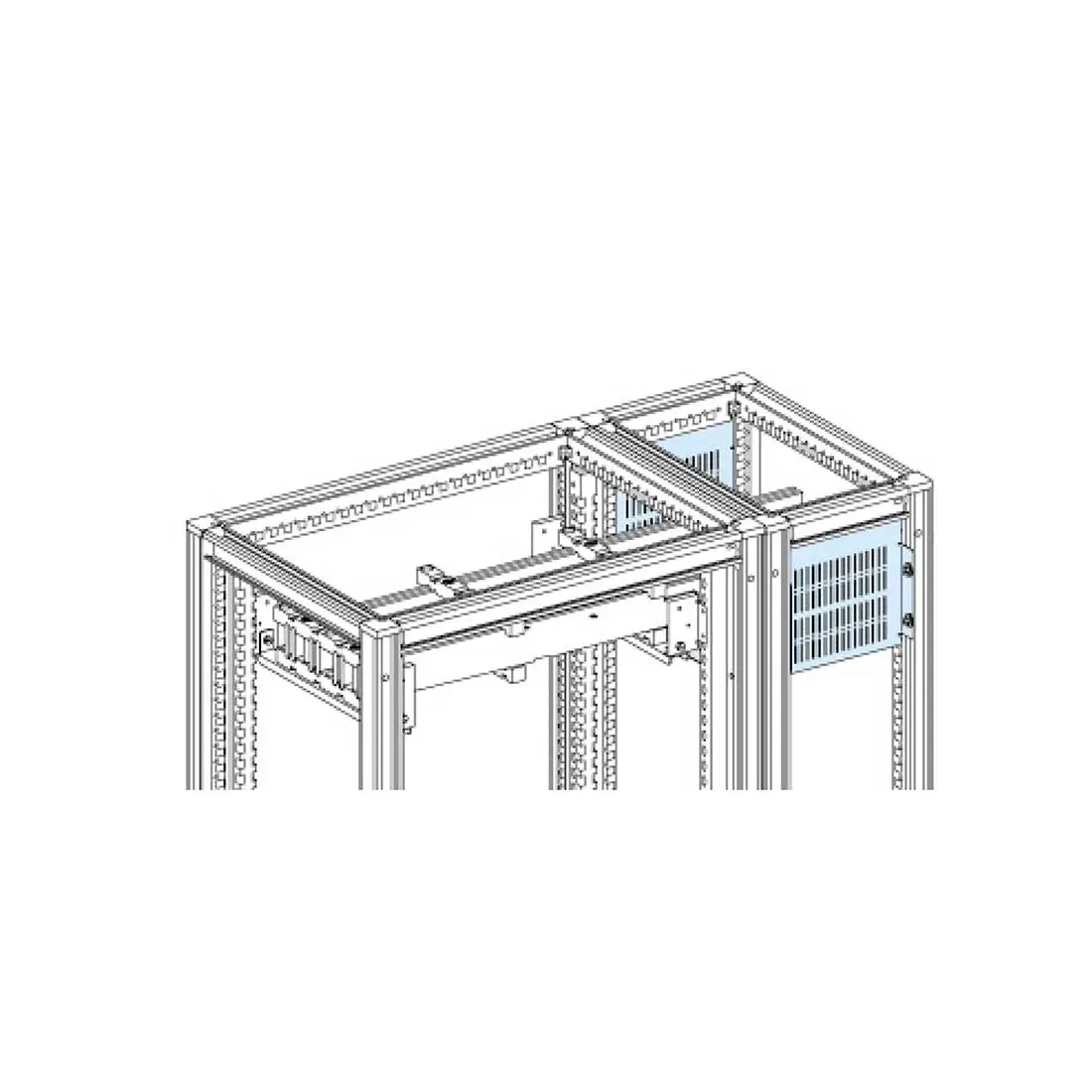 شنايدر - إكسسوار لوحة خدمة - PRISMA PH - HORIZONTAL COVER - FORM 2 - W= 300 MM - D= 500 + 300 MM - 3M BUSBAR