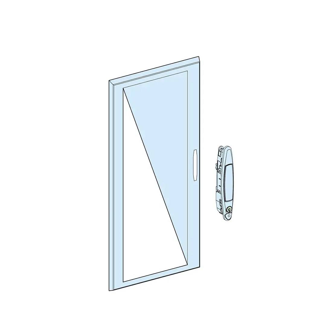 شنايدر - إكسسوار لوحة خدمة - TRANSPARENT DOOR W600 24M PRISMA G IP30