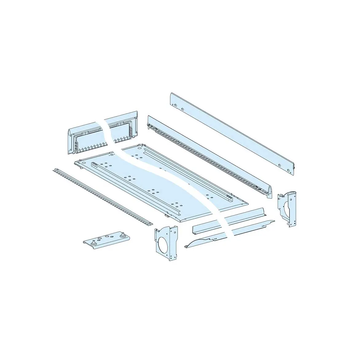 شنايدر - إكسسوار لوحة خدمة - FLOOR-STANDING DUCT W300 30M PRISMA G IP30