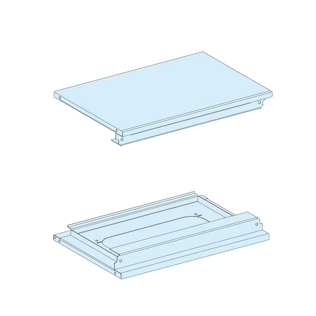 شنايدر - إكسسوار لوحة خدمة - 2 PLAIN UPPER/LOW PLATE W300 PRISMA G IP55