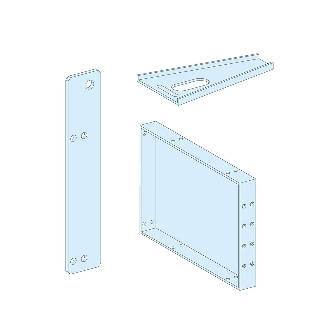 شنايدر - إكسسوار لوحة خدمة - 1 LATERAL PLINTH SUPPORT H150 PRISMA G IP55