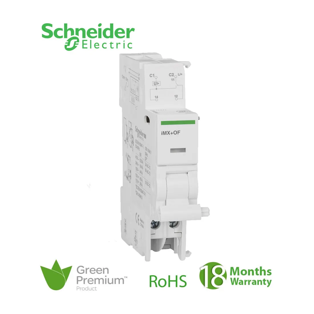شنايدر - وحدة فصل Shunt Trip - مع OC Contact, Acti9, iMX + OF, Voltage Release
