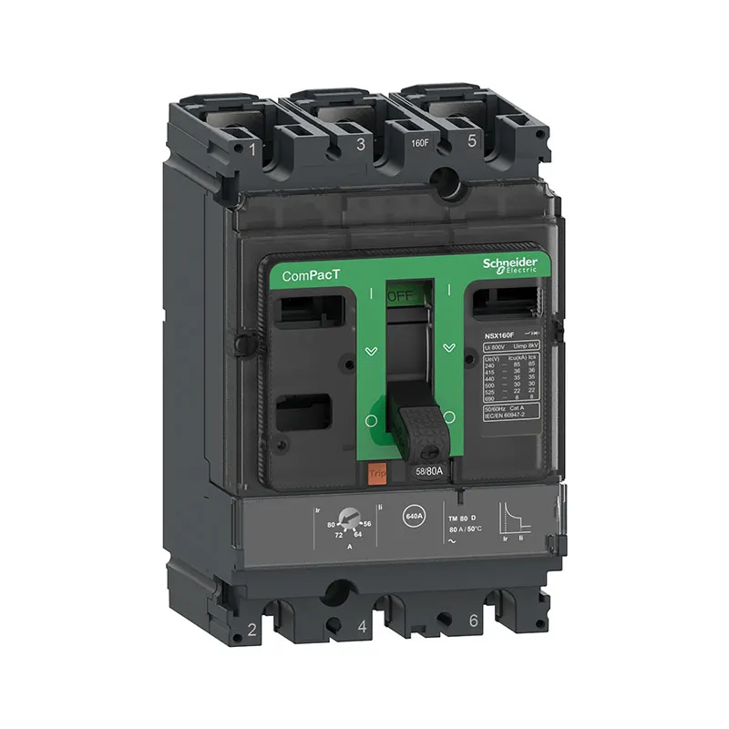 شنايدر - قاطع 125 أمبير - 3 خط - NSX160F, 36kA at 415VAC, TMD Trip Unit