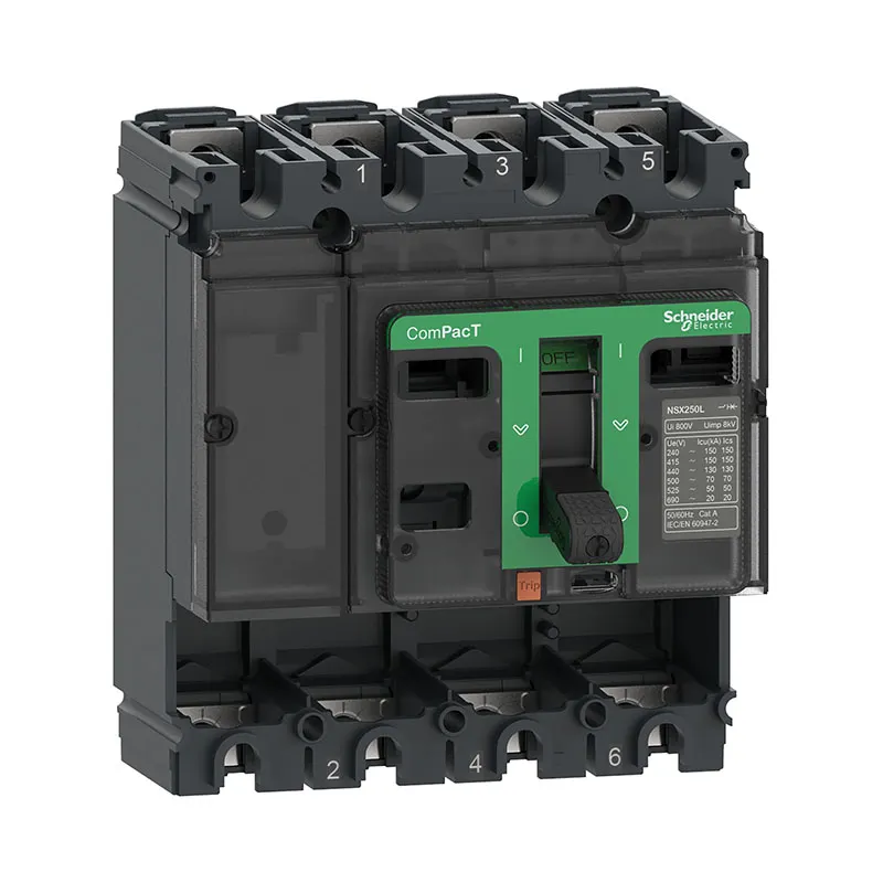 شنايدر - قاطع 160 أمبير - 4 خط - NSX160F, 160A, 4P, 36kA at 415VAC 50/60 Hz, w/o Trip Unit