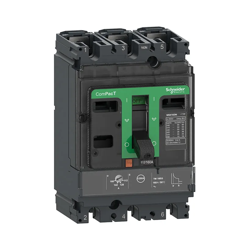 شنايدر - قاطع 125 أمبير - 3 خط - NSX160N, 50kA at 415VAC, TMD Trip Unit