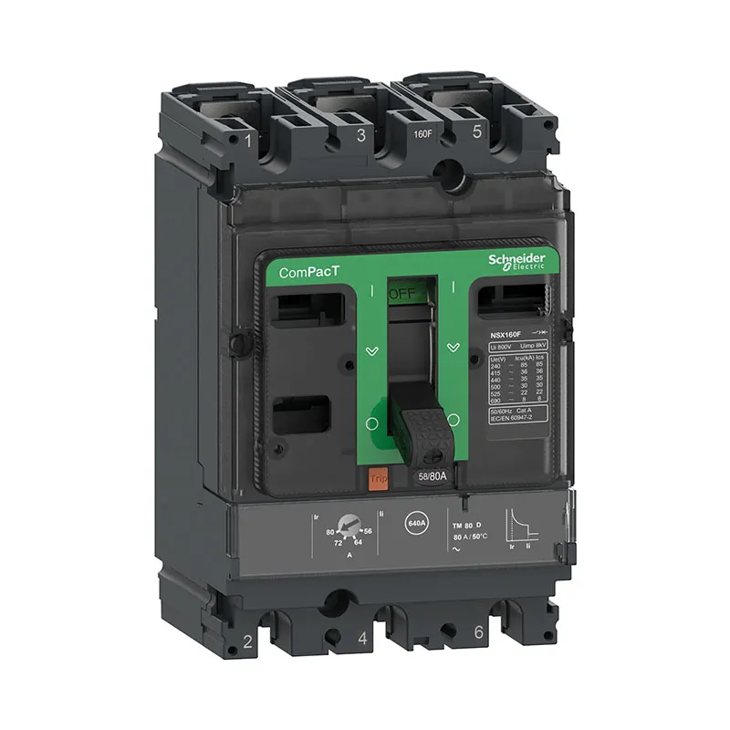 شنايدر - قاطع 160 أمبير - 3 خط - NSX250F, 36kA at 415VAC, TMD Trip Unit