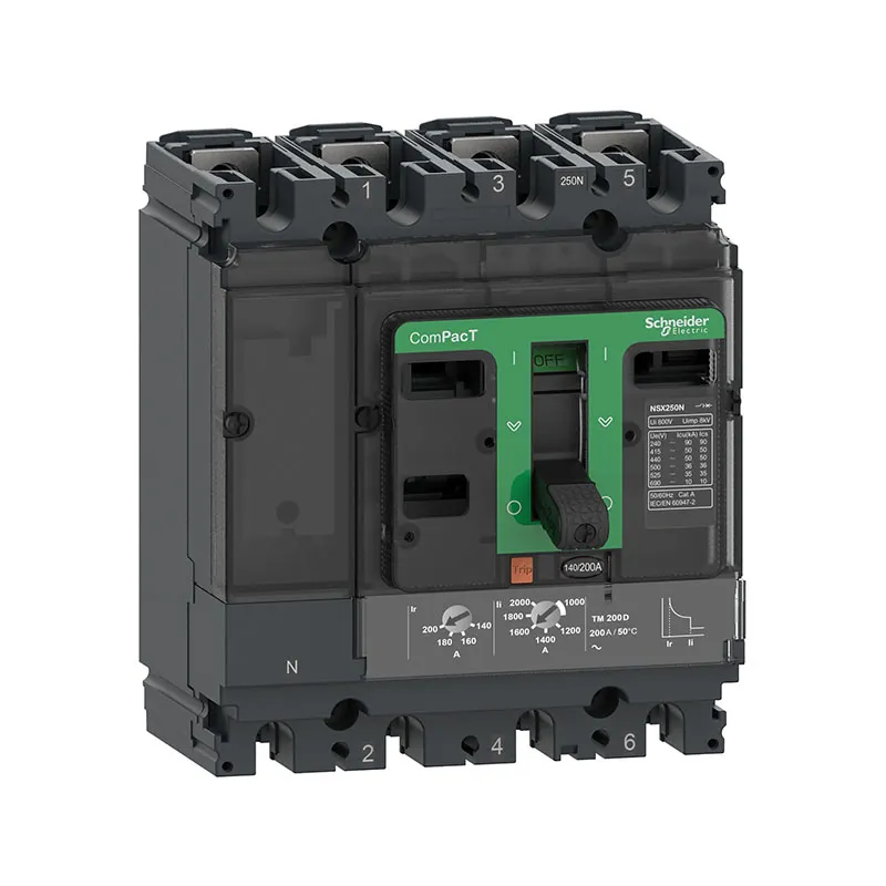 شنايدر - قاطع 250 أمبير - 4 خط - NSX250N, 50kA at 415VAC, TMD Trip Unit
