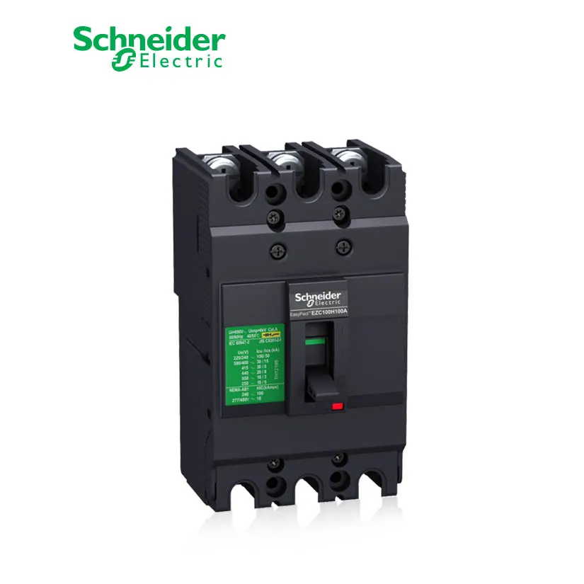 شنايدر - قاطع رئيسي 80 أمبير - EasyPact EZC100F, 3P, 80A, 10kA 400/415V, TMD Trip Unit
