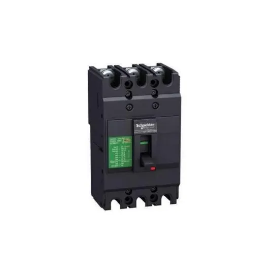 شنايدر - قاطع رئيسي 1000 أمبير - EasyPact EZC250N, 3P, 100A, 25kA 400/415V, TMD Trip Unit