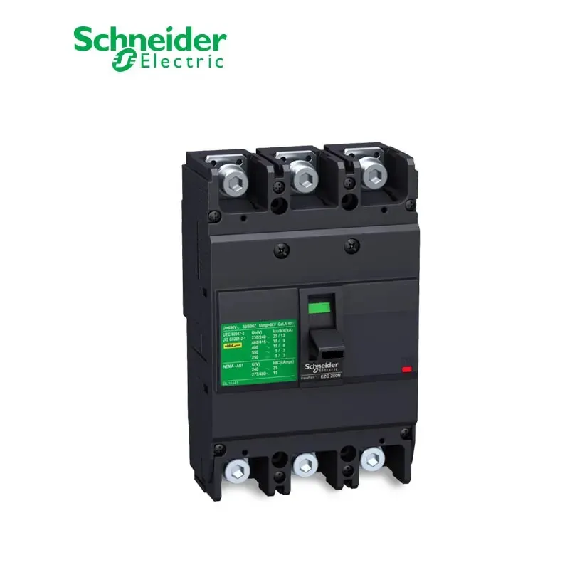 شنايدر - قاطع رئيسي 225 أمبير - EasyPact EZC250N, 3P, 225A, 25kA 400/415V, TMD Trip Unit